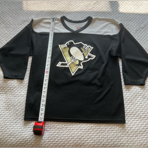 Vintage Mario Lemieux Pittsburgh Penguins CCM Hockey Jersey Size L - Picture 7 of 8